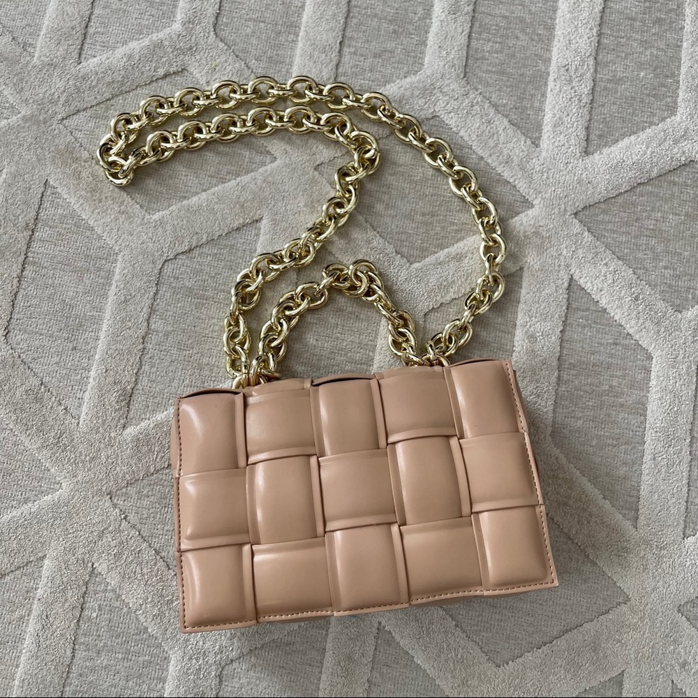 Bottega Veneta dupe nude handbag